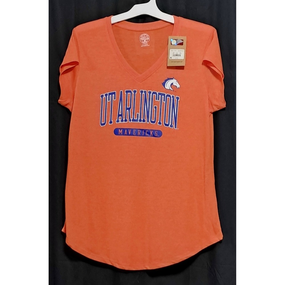 UT Arlington Mavericks Women's T-Shirt, Large, Orange & Blue